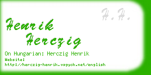 henrik herczig business card